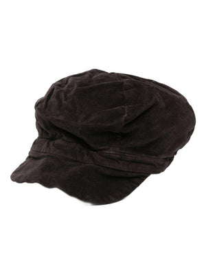 Brown Baby Girl's Family Album Hat with Curved Visor