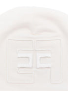 Berretto per neonata Elisabetta Franchi La Mia Bambina bianco con logo ricamato - Rubino Kids