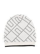 Berretto per neonata Elisabetta Franchi La Mia Bambina bianco con monogramma - Rubino Kids