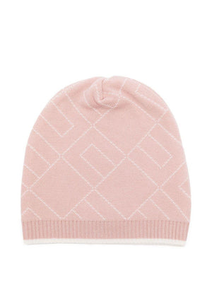 Berretto per neonata Elisabetta Franchi La Mia Bambina rosa con monogramma