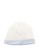 Berretto per neonata La Stupenderia bianco con decorazione azzurra - Rubino Kids