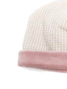 Berretto per neonata La Stupenderia bianco con decorazione rosa - Rubino Kids