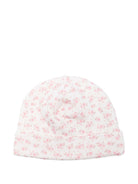 Berretto per neonata Monnalisa bianco con stampa con rose - Rubino Kids