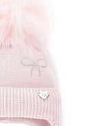 Berretto per neonata Monnalisa rosa con decorazione con strass - Rubino Kids
