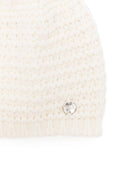 Berretto per neonata Paz Rodrìguez bianco con dettaglio logo - Rubino Kids