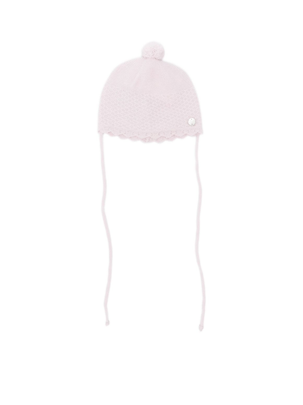 Berretto per neonata Paz Rodríguez rosa con pompon - Rubino Kids