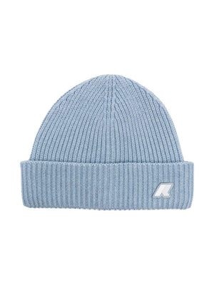 Berretto per neonati K-Way Kids azzurro con applicazione con logo