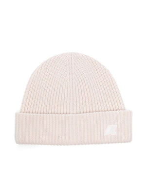 Berretto per neonati K-Way Kids bianco con applicazione con logo