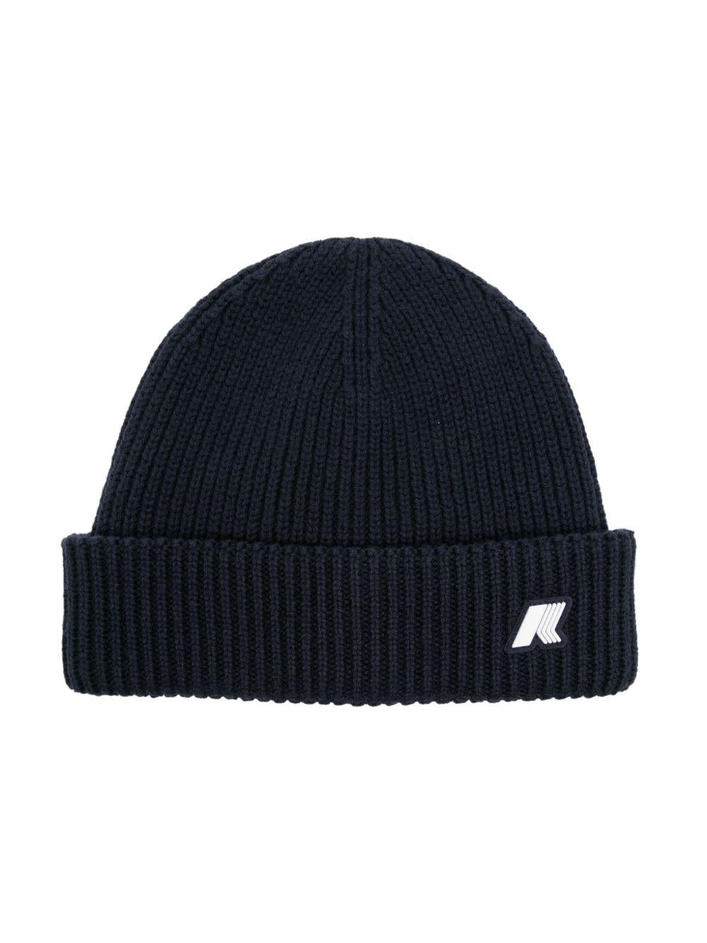 Berretto per neonati K - Way Kids blu con applicazione con logo - Rubino Kids