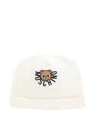 Berretto per neonati Moschino Kids bianco con stampa teddy - Rubino Kids
