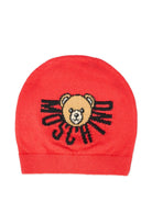 Berretto per neonati Moschino Kids rosso con motivo Teddy - Rubino Kids