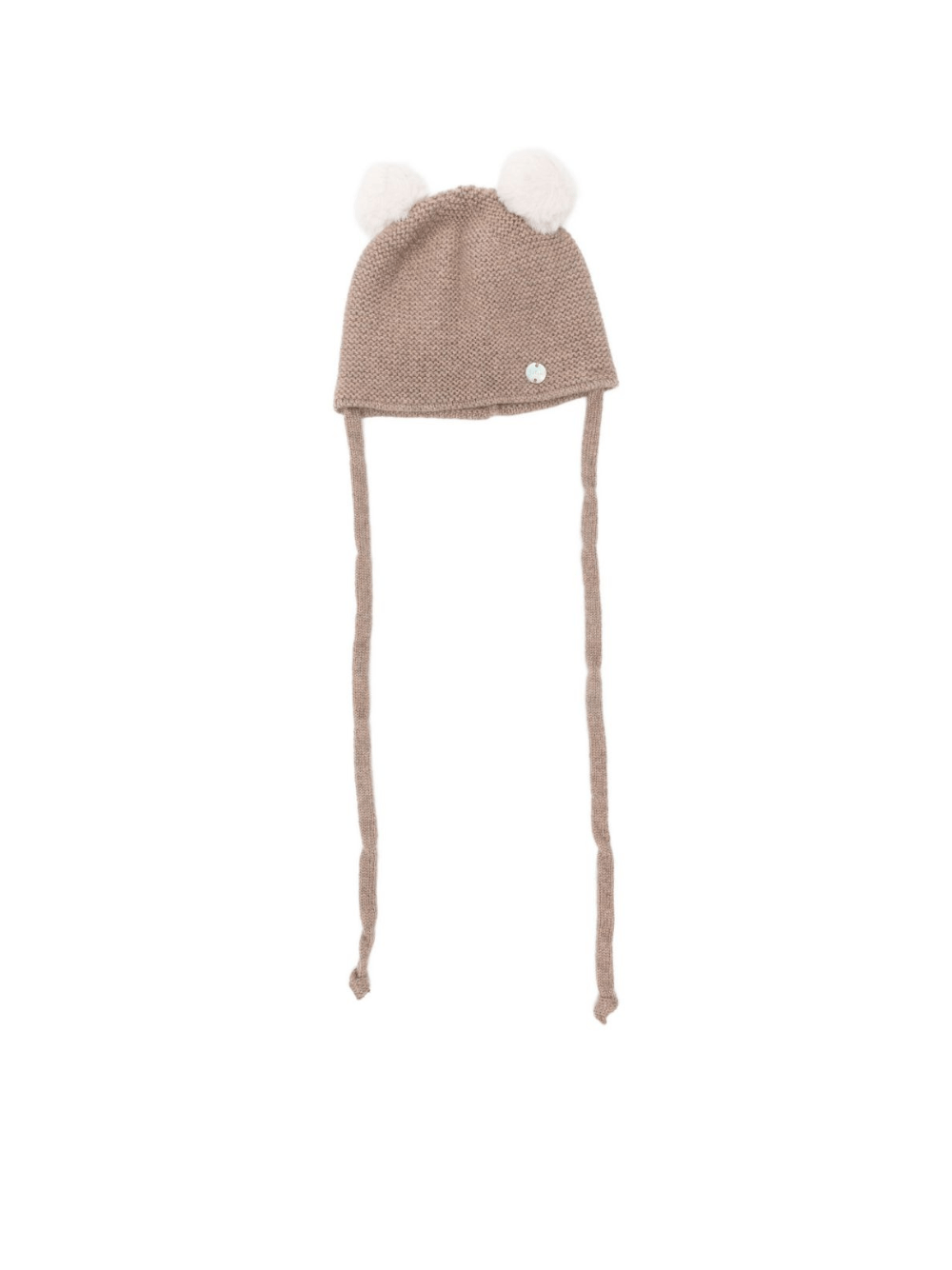 Berretto per neonati Paz Rodríguez marrone con targhetta con logo - Rubino Kids