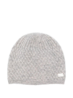 Tartine Et Chocolat baby hat in grey with a diamond pattern