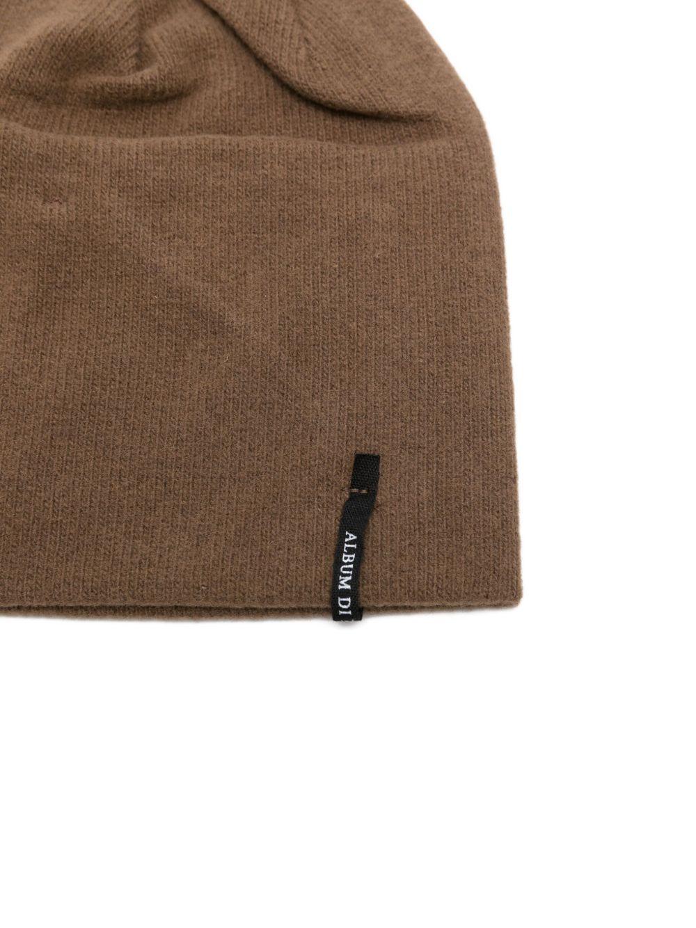 Berretto per neonato Album di Famiglia Kids marrone con etichetta con logo - Rubino Kids