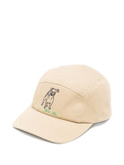 Berretto per neonato Bonpoint beige con ricamo sul davanti - Rubino Kids