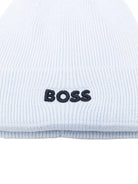 Berretto per neonato Boss Kids azzurro con pompon in maglia - Rubino Kids