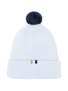 Berretto per neonato Boss Kids azzurro con pompon in maglia - Rubino Kids