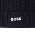 Berretto per neonato Boss Kids blu con logo - Rubino Kids