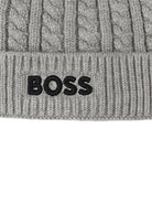 Berretto per neonato Boss Kids grigio con logo - Rubino Kids