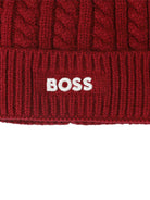 Berretto per neonato Boss Kids rosso con logo - Rubino Kids