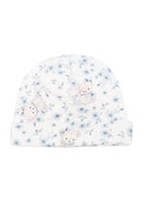 Berretto per neonato Monnalisa azzurro con stampa orsetto - Rubino Kids