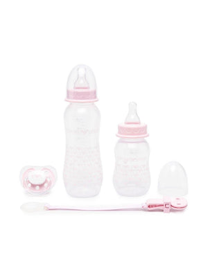 Emporio Armani Kids pink baby bottle with all-over graphic print