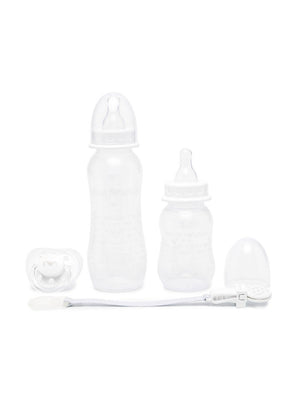 Emporio Armani Kids white baby bottle with all-over graphic print