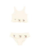 Bikini Etta per bambina Konges Sløjd giallo con motivo a quadri - Rubino Kids