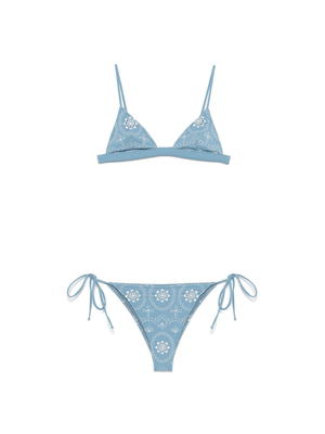 Bikini Marielle per donna MC2 Saint Barth azzurro con motivo floreale