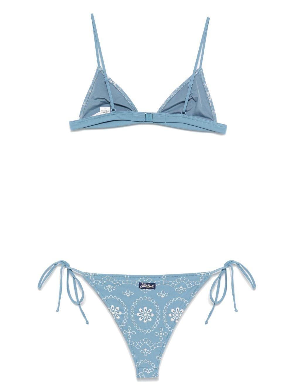 Bikini Marielle per donna MC2 Saint Barth azzurro con motivo floreale - Rubino Kids