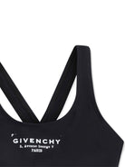 Bikini per bambina Givenchy Kids nero con stampa logo - Rubino Kids