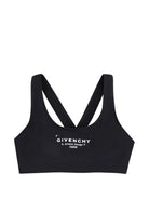 Bikini per bambina Givenchy Kids nero con stampa logo - Rubino Kids