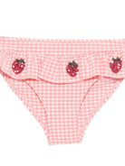 Bikini per bambina Konges Sløjd rosa con decorazione fragole - Rubino Kids