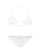Bikini per bambina MC2 Saint Barth Kids Cris bianco con design classico - Rubino Kids