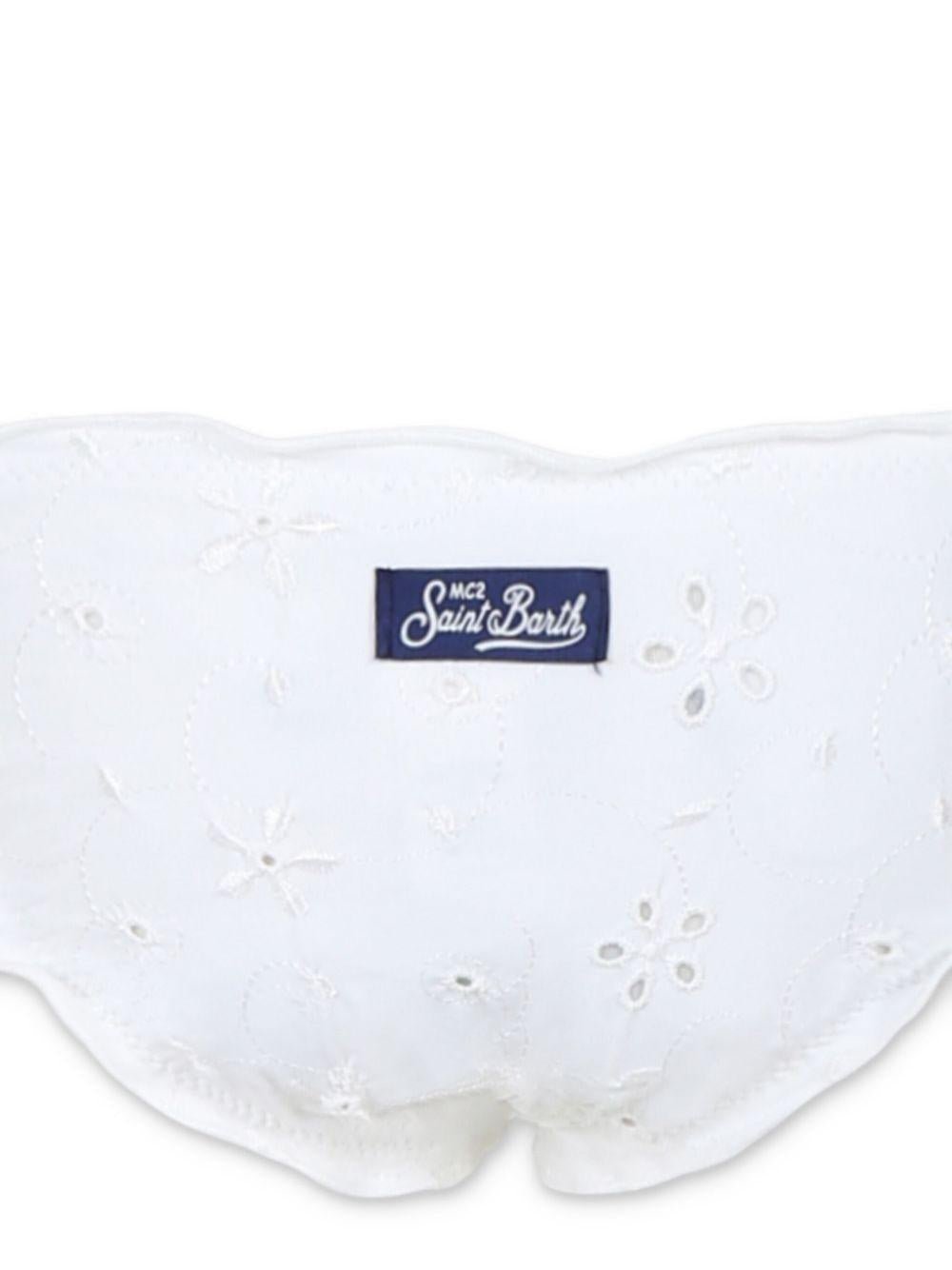Bikini per bambina MC2 Saint Barth Kids Cris bianco con design classico - Rubino Kids