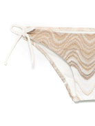 Bikini per bambina MC2 Saint Barth Kids Holly beige con dettagli lurex - Rubino Kids