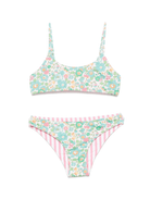 Bikini per bambina MC2 Saint Barth Kids Jaiden multicolore reversibile - Rubino Kids