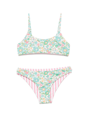 Bikini per bambina MC2 Saint Barth Kids Jaiden multicolore reversibile