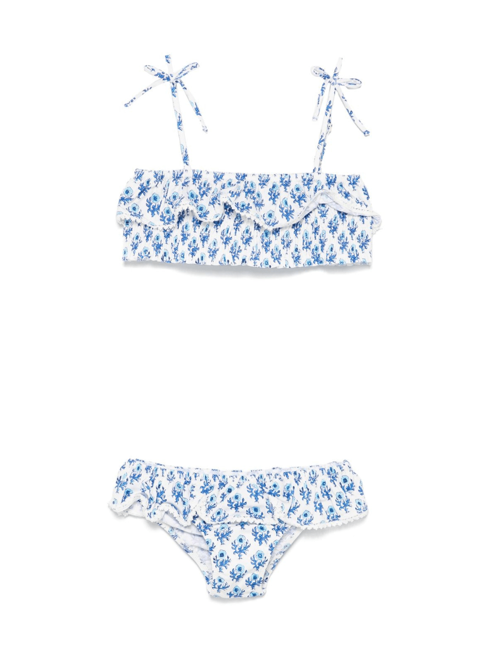 Bikini per bambina MC2 Saint Barth Kids Melie bianco con stampa grafica - Rubino Kids