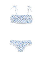 Bikini per bambina MC2 Saint Barth Kids Melie bianco con stampa grafica - Rubino Kids