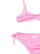 Bikini per bambina MC2 Saint Barth Kids Paloma rosa con dettagli glitter - Rubino Kids