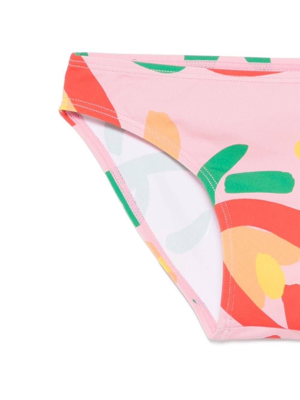 Bikini per bambina Stella McCartney Kids rosa con stampa floreale - Rubino Kids