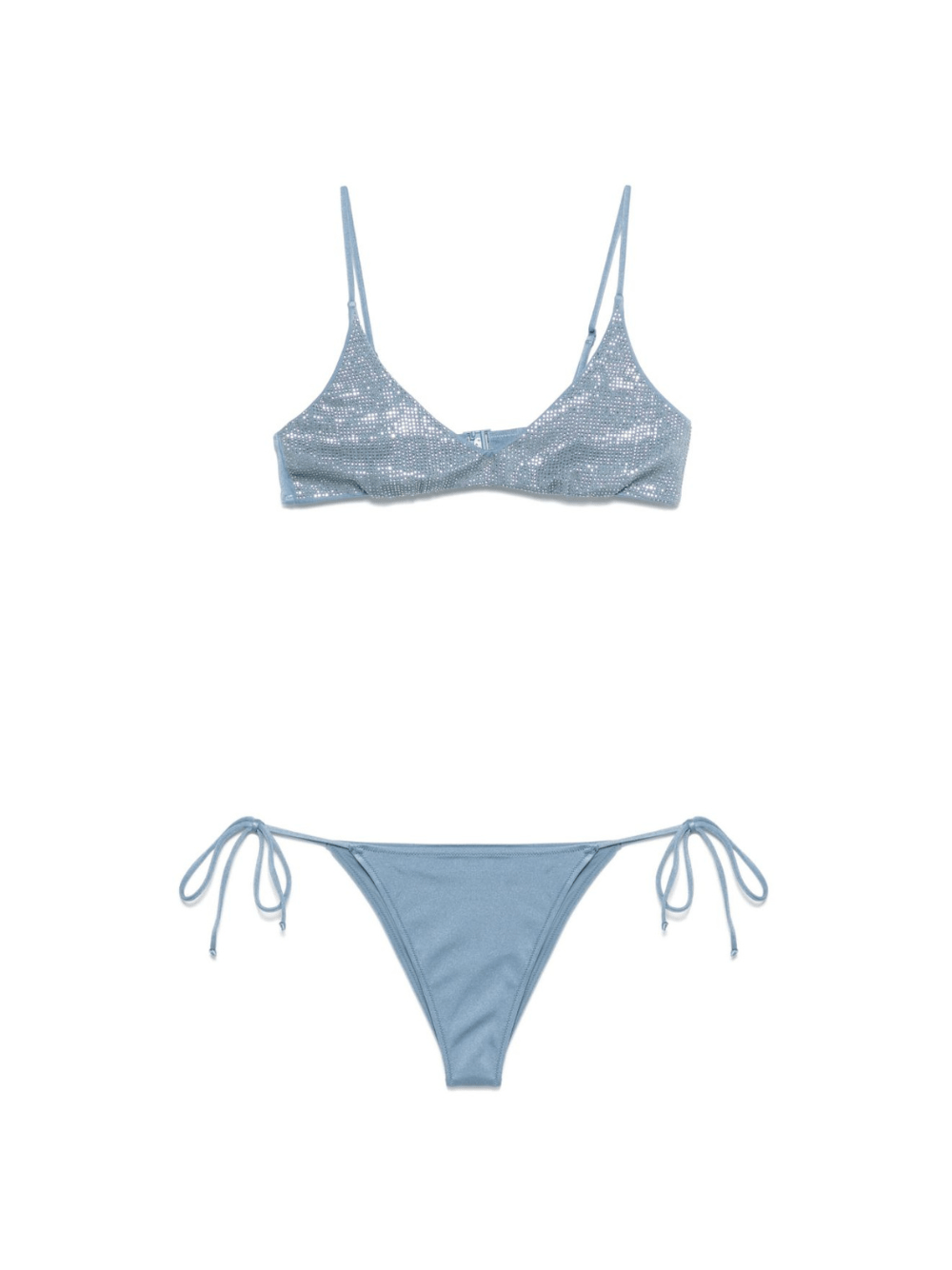 Bikini per donna MC2 Saint Barth azzurro con dettaglio glitterato - Rubino Kids