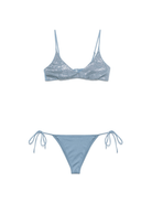 Bikini per donna MC2 Saint Barth azzurro con dettaglio glitterato - Rubino Kids