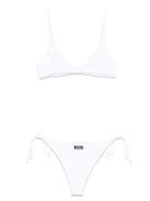 Bikini per donna MC2 Saint Barth bianco in pizzo sangallo - Rubino Kids