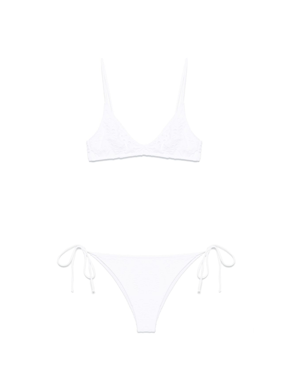 Bikini per donna MC2 Saint Barth bianco in pizzo sangallo - Rubino Kids