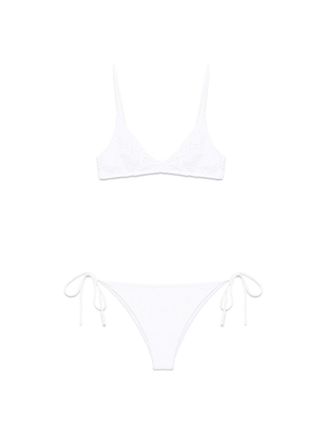 Bikini per donna MC2 Saint Barth bianco in pizzo sangallo