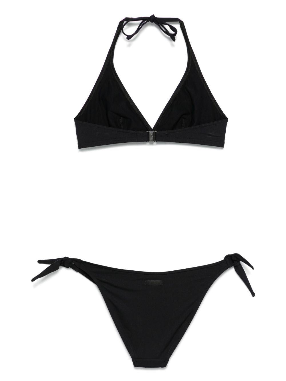 Bikini per donna MC2 Saint Barth nero con chiusura con laccetti - Rubino Kids