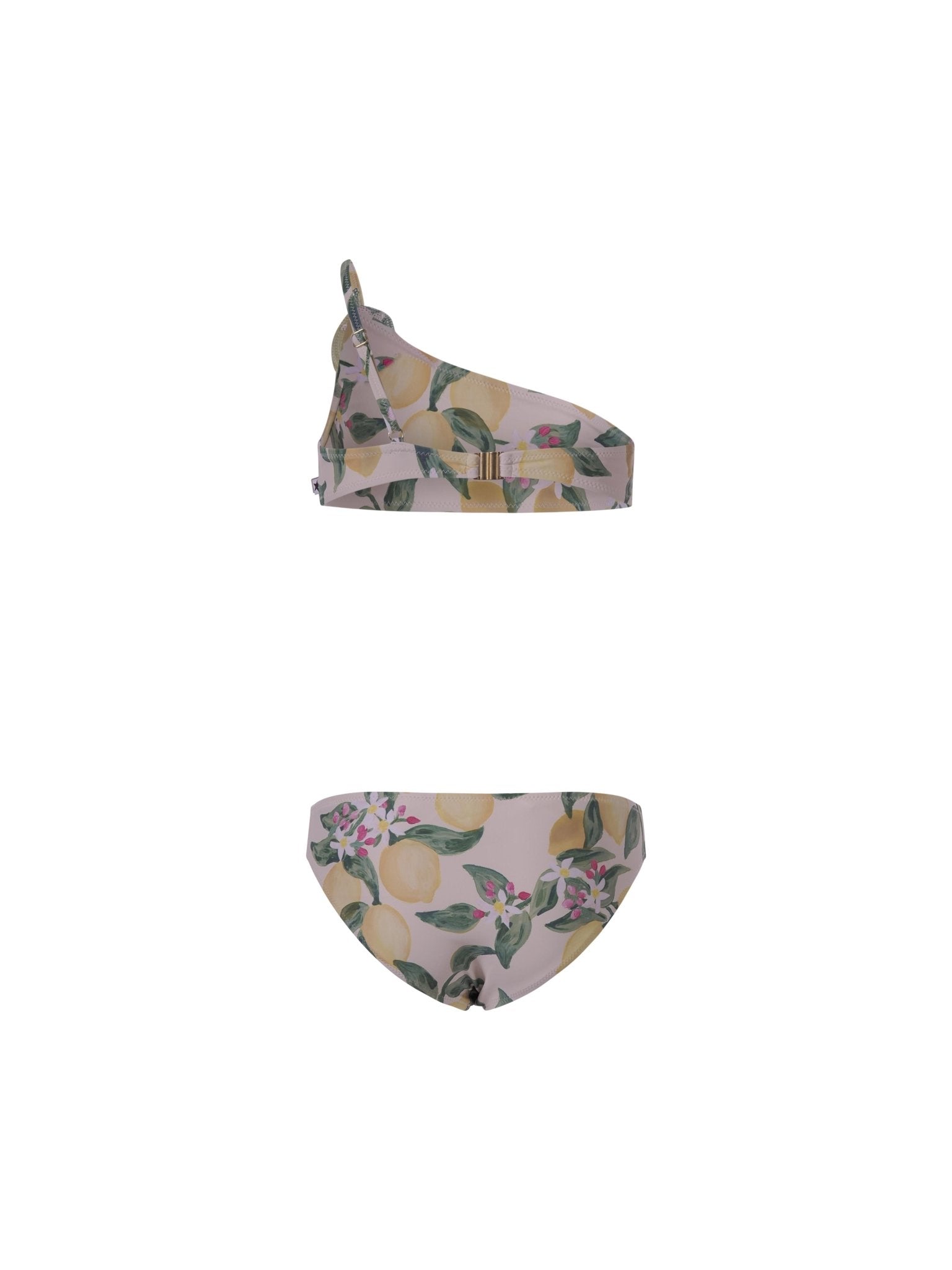 Bikini per neonata Molo Kids bianco crema monospalla a fiori - Rubino Kids