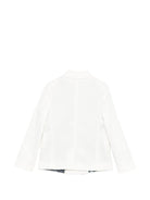 Blazer a doppiopetto per bambino Roberto Cavalli Kids bianco con bottoni - Rubino Kids